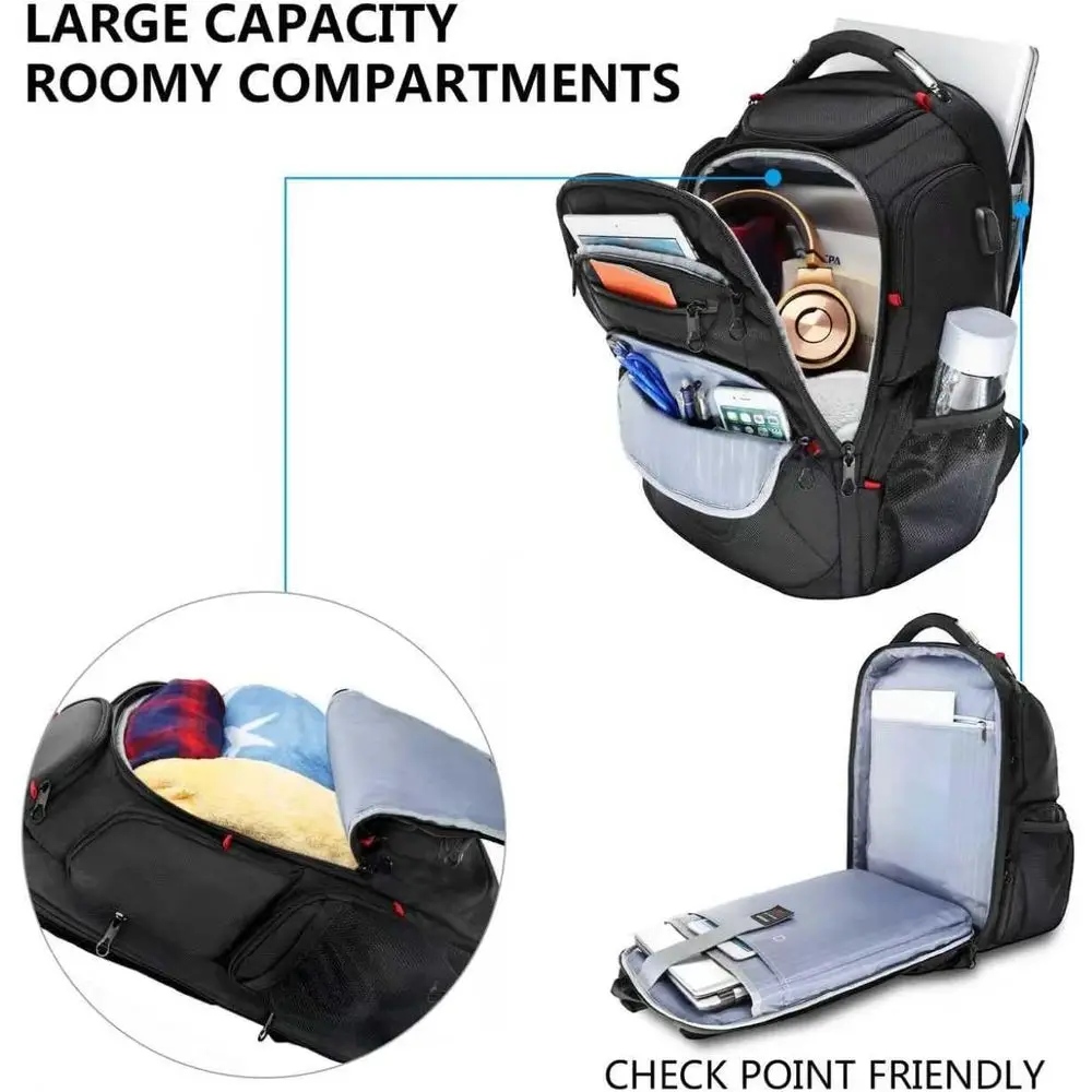 KROSER TSA riendly Travel Laptop Backpack 17.3 inch XL Computer Backpack Water-Repellent College Daypack BusinBackpack with RID