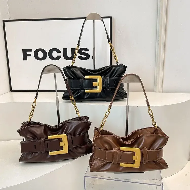 

2026 New Pleated Cloud Underarm Bag Large Capacity Tote Bag Daily Commute High Sense Fashion Medieval Single Shoulder Women