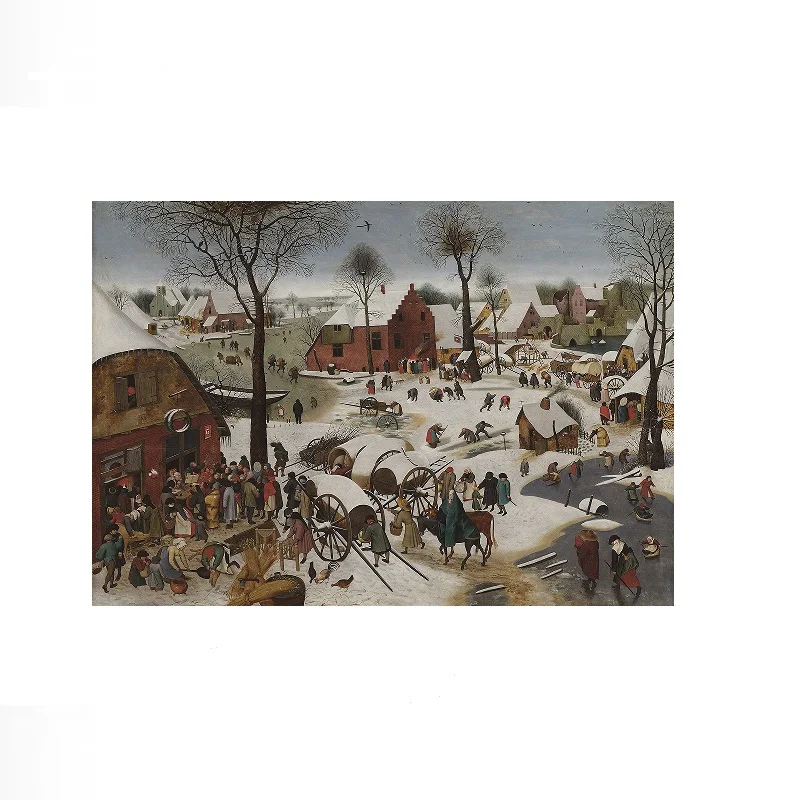 Pieter Bruegel the Elder The Numbering at Bethlehem, Art Picture Print Silk Poster, Home Wall Decor
