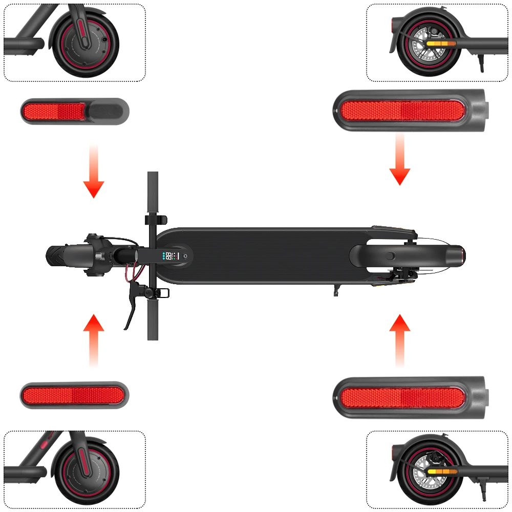 Front Rear Wheel Cover Hub Cap Protective Shell Reflective Sticker for Xiaomi Electric Scooter 4 Pro Decorative Cover Accessorie