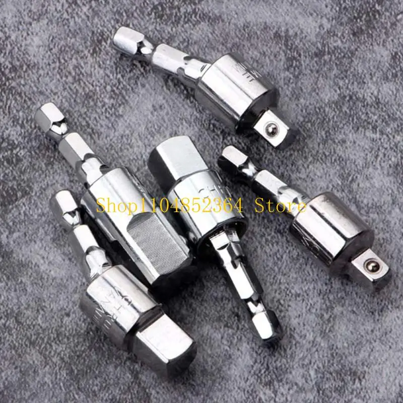 652F Power Drill Sockets Adapter Set 360° Rotatable Shank Impact Driver Adapter