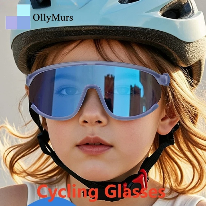 

OLLYMURS 2025 New Kids Outdoor Cycling Sunglasses Sports Colorful Glasses Children's Fashion Trend Boys and Dirls Eyeglasses KB
