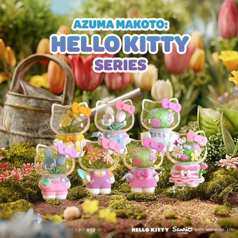 Mighty Jaxx Sanrio Hello Kitty And Flowers Series Trend Слепая коробка Настольное украшение для девочек-сюрприз Подарки на День святого Валентина