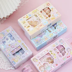 Kawaii Sticker Tape Cute Girl Heart Student Hand Account Diary Diy Decoration Material Hand Account Gift Box Set