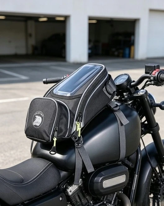 For Motorcycle Universal Touch Screen Tank Bag, Waterproof Fuel Tank Storage Pack, Riding Navigation Phone Storage Pouch