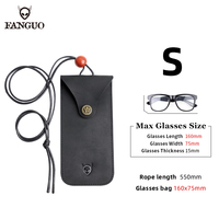 Solid Color Genuine Leather Reading Glasses Bag Case Handmade Leather Sunglasses Pouch Simple Eyewear Storage Pocket Accessories