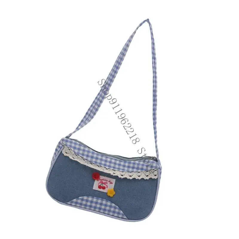 Geavanceerde dames onderarm portemonnee Ademvolle stof Bouw Ruime interieur met ritsen sluiting voor reiswerk 066F