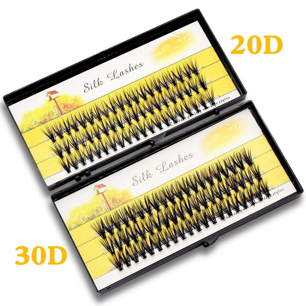 Schwarze 60 Bündel Nerz-Einzelwimpernverlängerungen Natürliche DD Seidenwimpern Weiche Cilos 3D Volumen-Wimpern – Detail 2