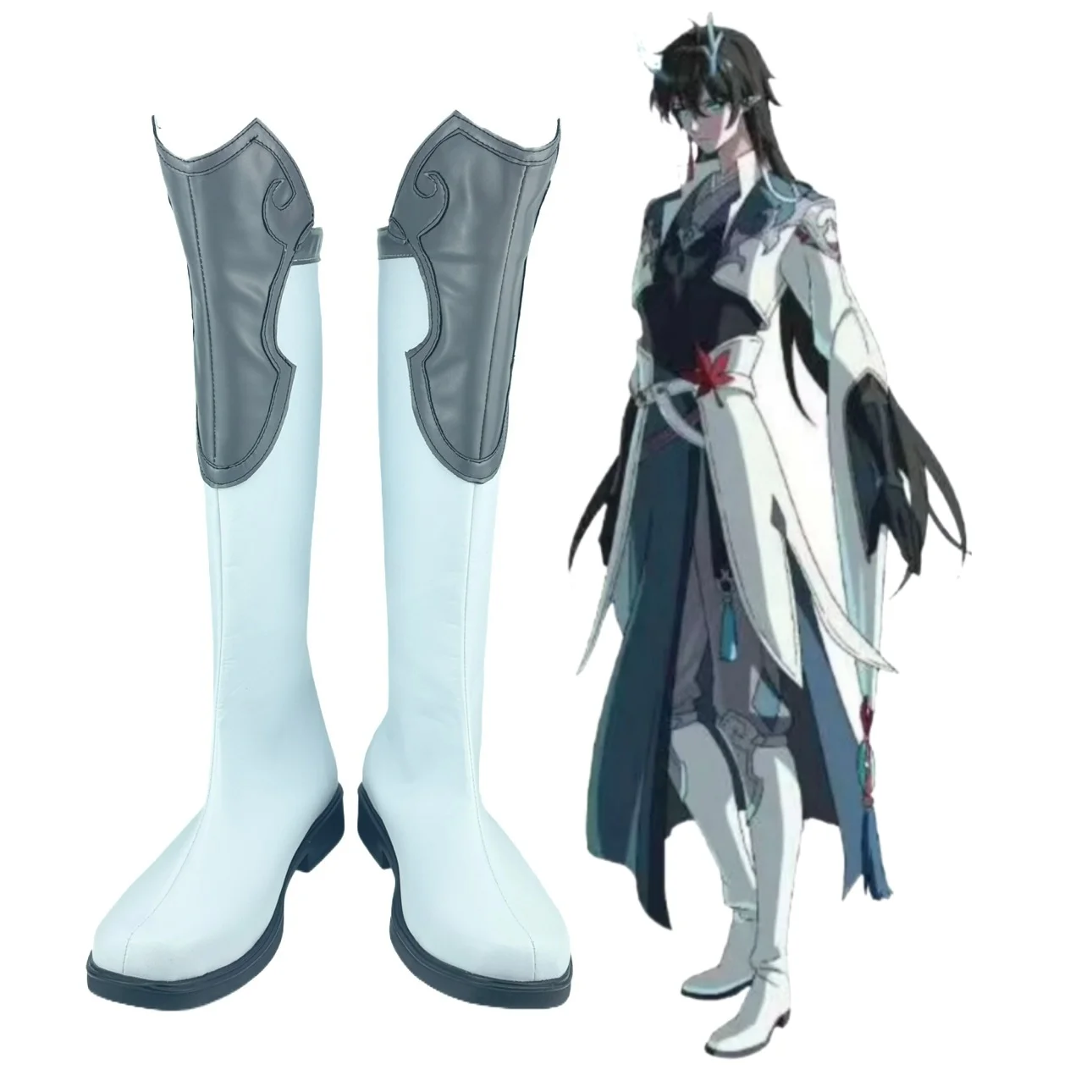 Honkai Star Rail Dan Heng Imbibitor Lunae Cosplay Shoes Custom Ankle Boots