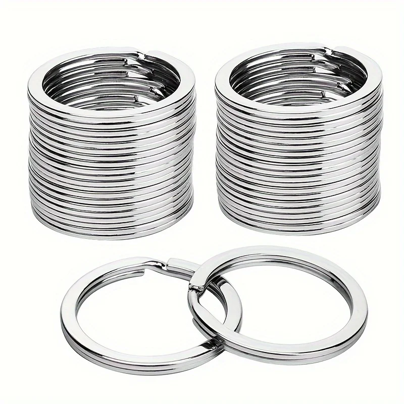 20pcs Split Key Rings Keyrings, Key Rings Bulk, Flat Keychain Ring Split Key Ring For Home Car Keys Bag Hanging Accessori