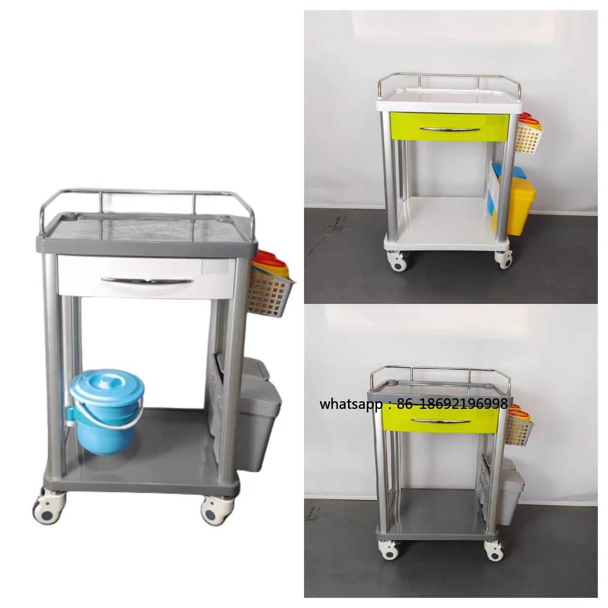 

Medical ABS treatment car Emergency change car Single layer 625 * 480 * 930