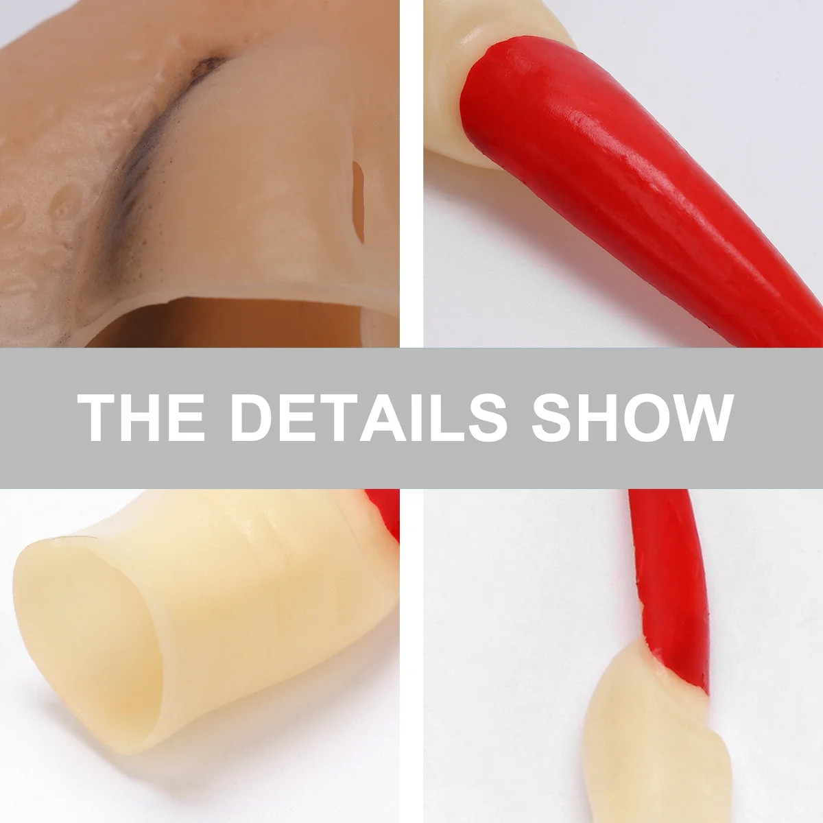 11 قطعة الرعب غيبوبة الساحرة أصابع الأظافر وهمية هالوين تأثيري حفلة تنكرية الدعائم مخيف غطاء الاصبع غطاء الأظافر غيبوبة