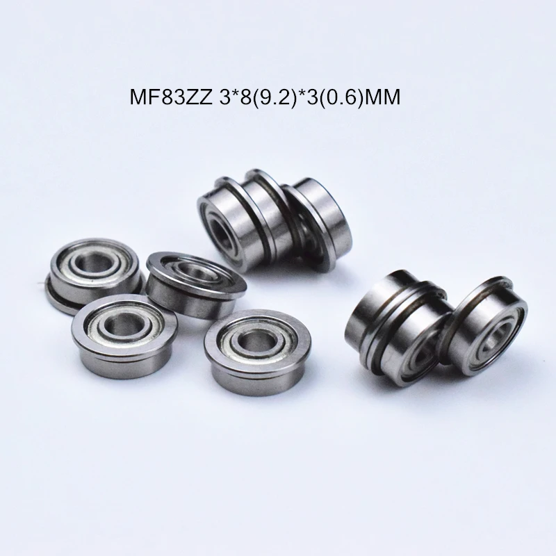 

MF83ZZ Flange Bearing 10pcs 3*8(9.2)*3(mm) chrome steel Metal Sealed High speed Mechanical equipment parts