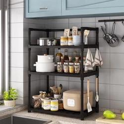 Keuken Opbergrek 2/3 Lagen Multifunctionele Plank Kruidenplank Magnetron Rack Hoge Capaciteit Keuken Accessoires Organizer