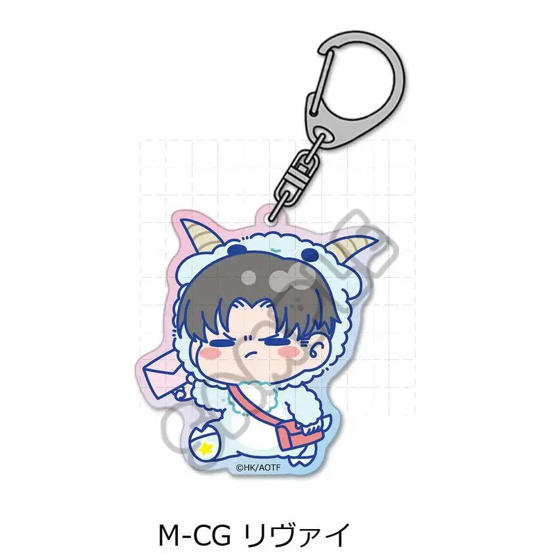 Game Armin Arlert Eren Yeager Mikasa Ackerman Levi Reiner Acrylic Keychain Doll Anime Model Cosplay Toy Gift