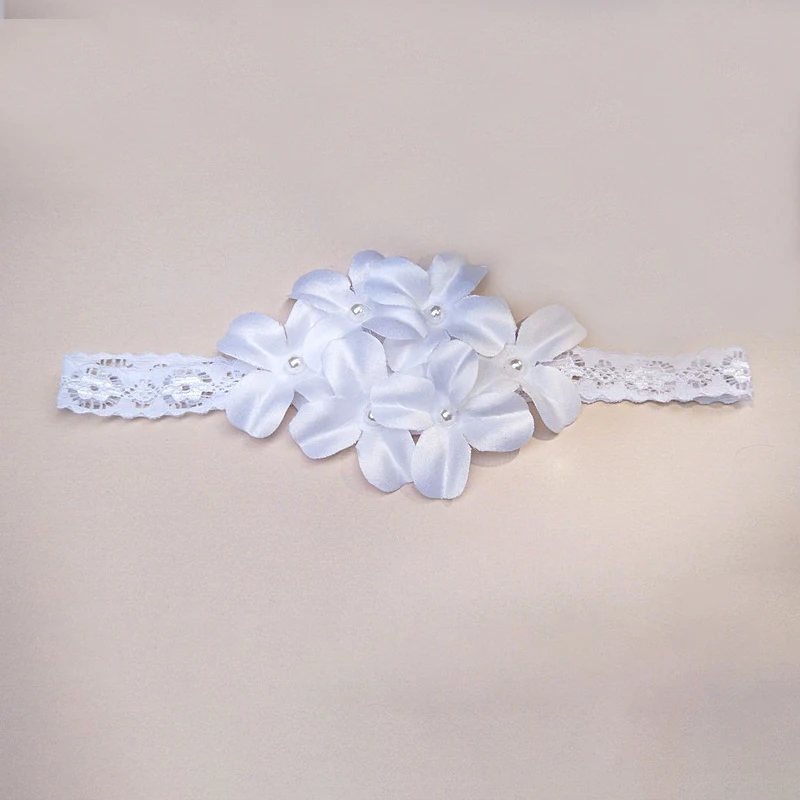 White Dorable Elastic Infant Headband - Gentle, Stylish Hair Accessory for Every Occasion, Perfect for Newborns & Toddlers