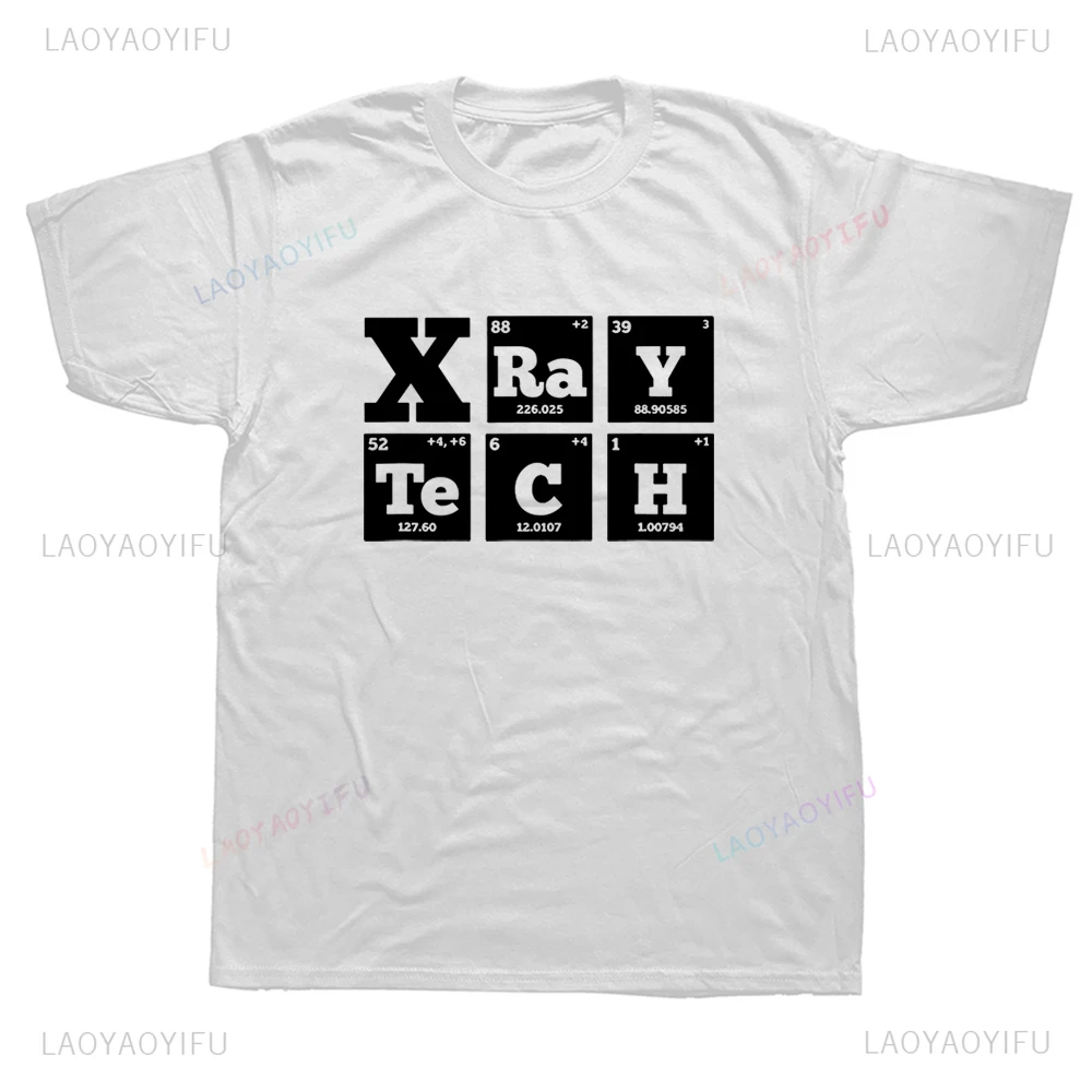 Lab Graphic Printed Radiologist Xray Tech Periodic Table Funny T Shirt Humor Joke Casual Fashion Streetwear Short Sleeve Man Tee