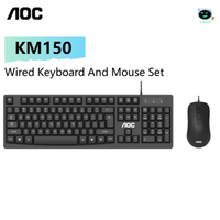 AOC KM150 Keyboard And Mouse Set Gaming Mechanical Keyboard USB Wired 104Keys Game Office Home Laptop Desktop Office Keyboard