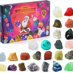 Energy Stone Countdown Calendar Christmas Ornaments 2024 Advent Countdown Calendar  For Children Gift 24 Days Christmas Decor