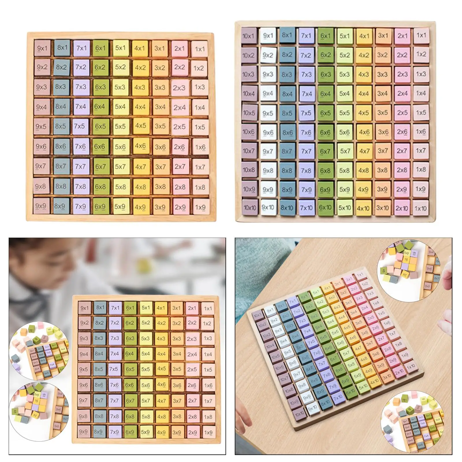 Rainbow Multiplication Board Math Toy Arithmetic Teaching Aids Educational