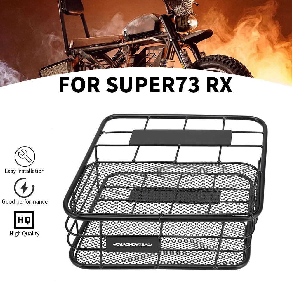 

Middle Basket Storage Basket Durable Iron Basket Black for SUPER73 RX Super 73 RX Motorcycles Accessories Dirt Bike