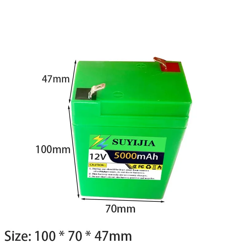 12V New Original 5000mAh LiFePO4 Rechargeable Battery for Children's Cars/Toys/Electronic Bullets/Lights Power Bank Free Charger