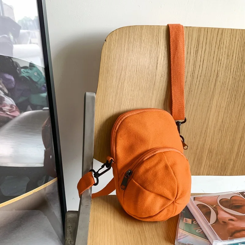 

Маленькая холщовая женская сумка, новая мини-сумка для мобильного телефона, модная нишевая персонализированная шляпа, сумка-мессенджер для пары