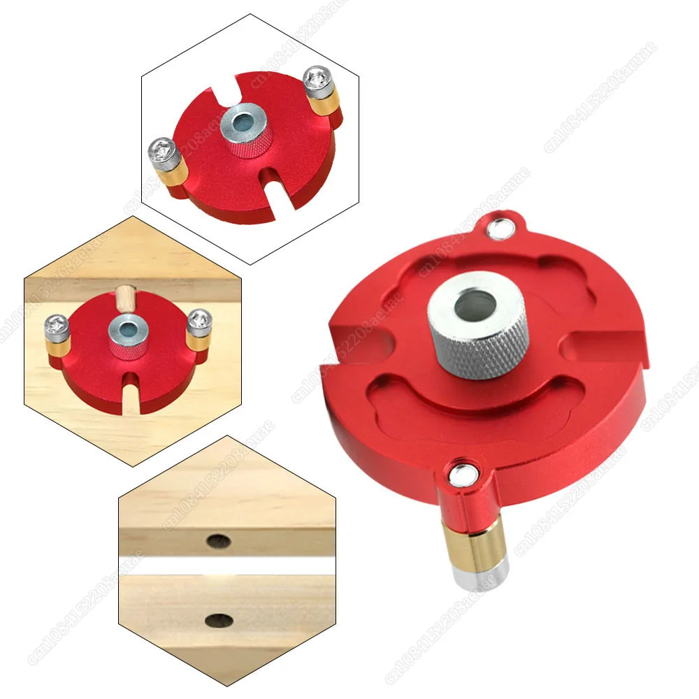 Fast-splicing Dowel Jig Kit W/3-10mm Metal Bushing Aluminum Self-Centering Vertical Hole Jig Drill Guide Locator for Woodworking