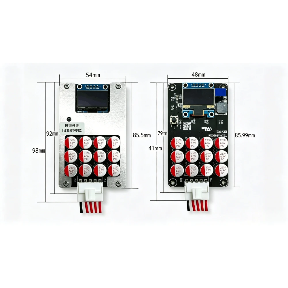 High Current 5A Active Battery Equalizer 3S 4S 12V OLED Screen Capacitor Balancer for Li-ion Lifepo4