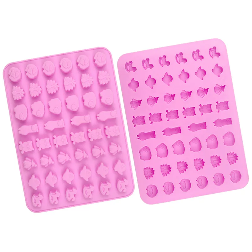 46 Even Strange Animals Silicone Ice Lattice Mode Candy Rubber Little Cookie Sealing Wax Chocolate Mould Mold 353