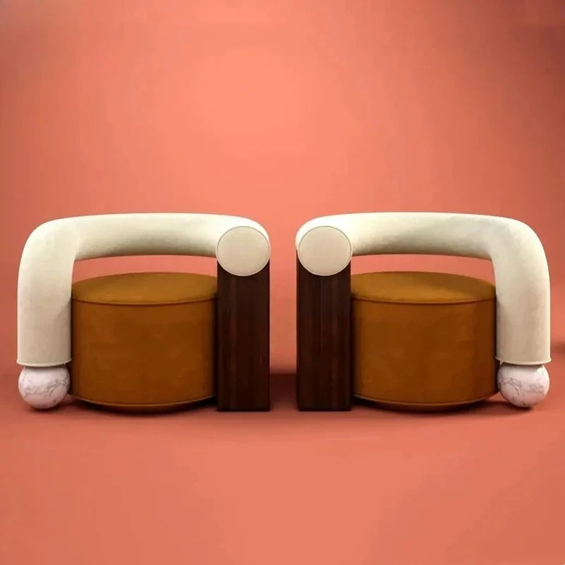Red Comfy Trending Chair Armrest Sponge Beauty Design Reading Chair Floor Designer Sillones Para Sala De Estar Nordic Furniture