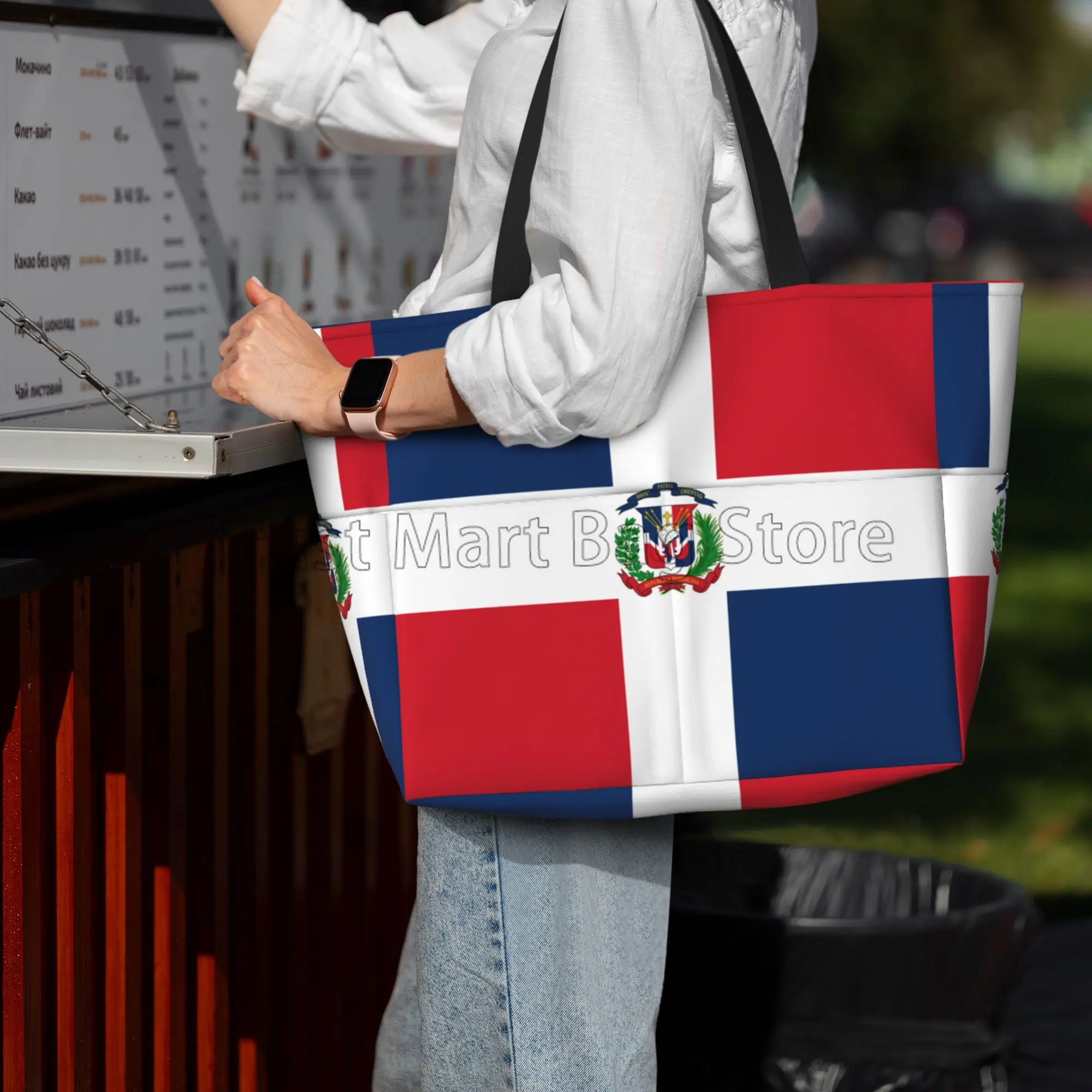 Dominicaanse Republiek Vlag Waterdichte Strand Tote Zwembadtassen Voor Dames Dames Extra Grote Gym Draagtas Voor Vakantie Reizen