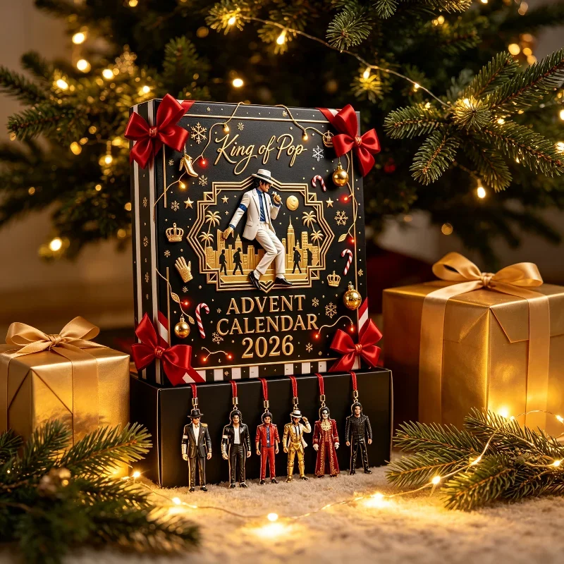 2026 Weihnachts-Adventskalender Michael Jackson Legend 24-Tage-Countdown Mini-Figuren Ornamente Sammlerstück Geschenk für Musikfans – Detail 6