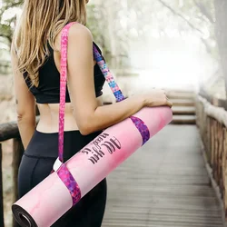 Yoga Mat Strap Belt Adjustable Sports Sling Shoulder Carry Strap Belt Exercise Stretch Fitness Equiment Elastic Yoga Belt