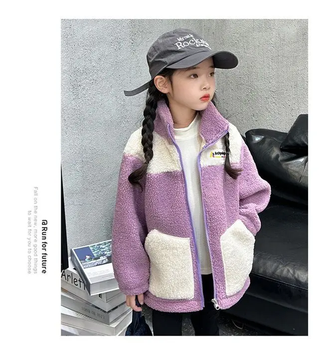 Winter Plush Warm Coat Soft Stand Collar Long Sleeve Thick Teddy Coat Casual Loose Outwear Fleece Faux Girls Cardigan