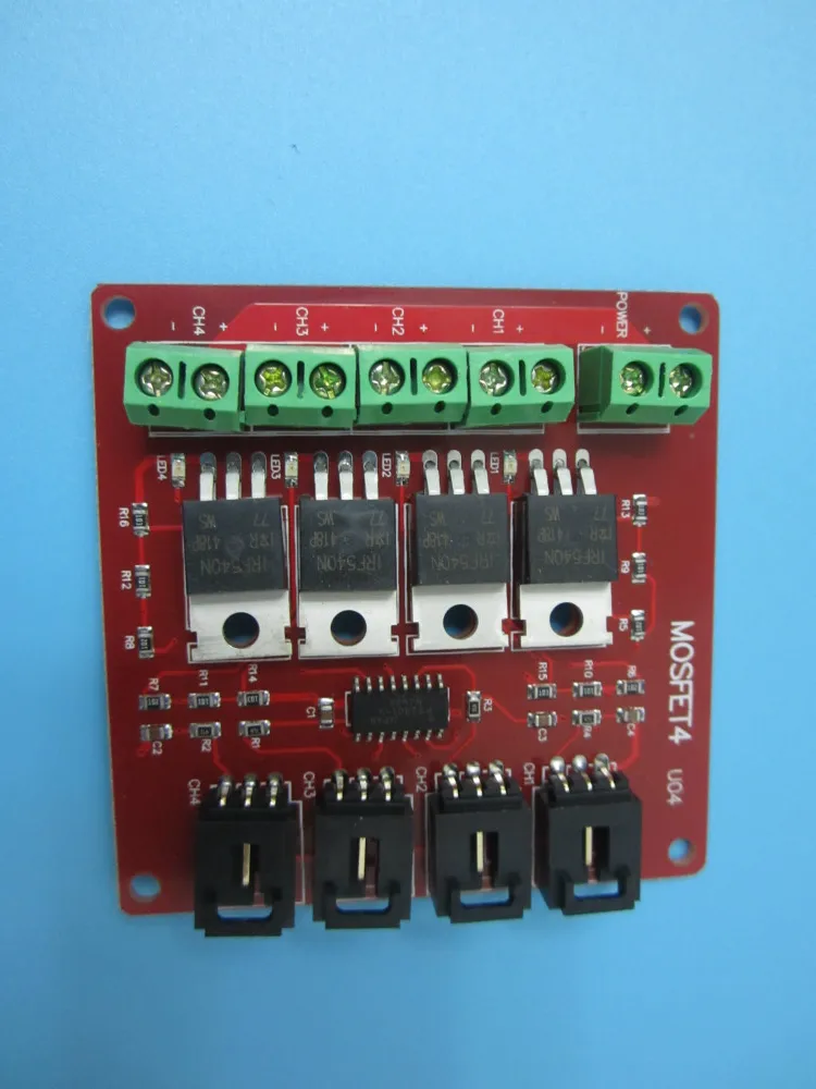 HAILANGNIAO new 5pcs/lot Four Channel 4 Route MOSFET Button IRF540 V4.0+ MOSFET Switch Module