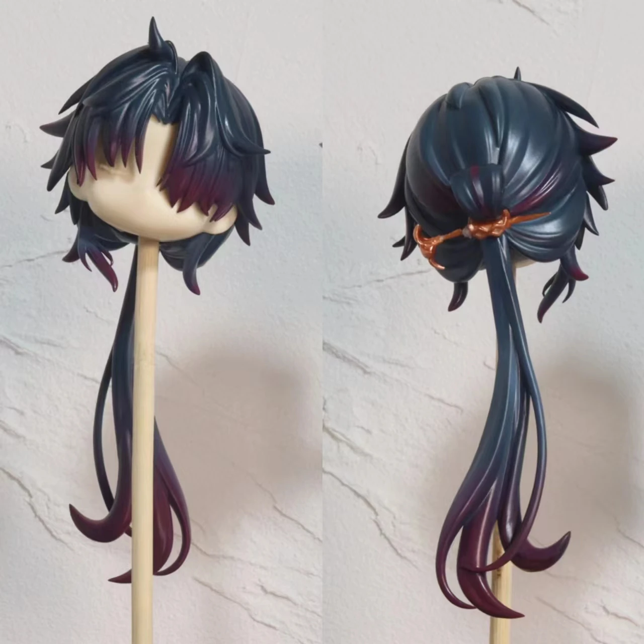 Blade OB11 Colored Hair 1/12 BJD Honkai: Star Rail Cosplay Handmade Wig Customized Model Head DIY Doll Accessory