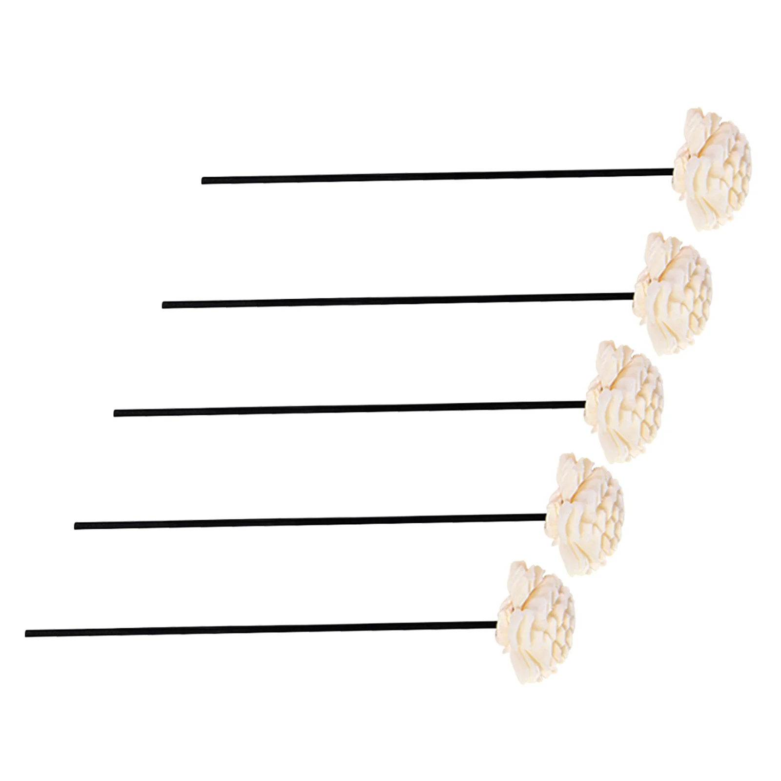 

5pcs Diffuser Sticks Rattan Reed For Essential Oil Office Bedroom Hotel Decor Scent Refill Flower Design Aroma