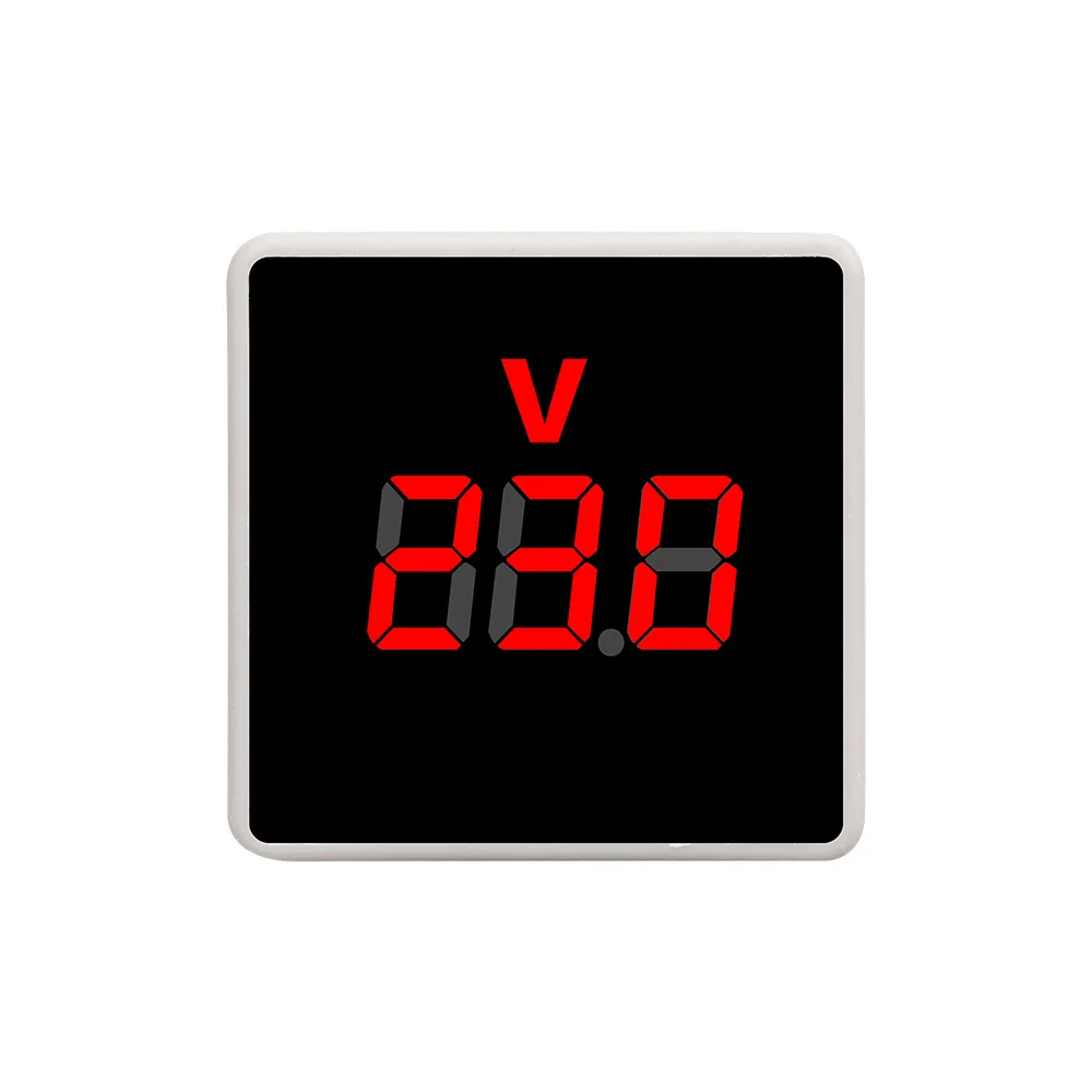 

V-PL AC50-500V Square Voltmeter Mini Digital Voltmeter European Plug Socket Voltage Tester Household Electric Voltage Meter