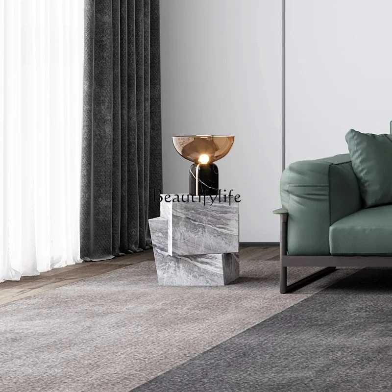

yj5 Nordic marble sofa edge table light luxury modern simplicity 2025 new mini coffee table