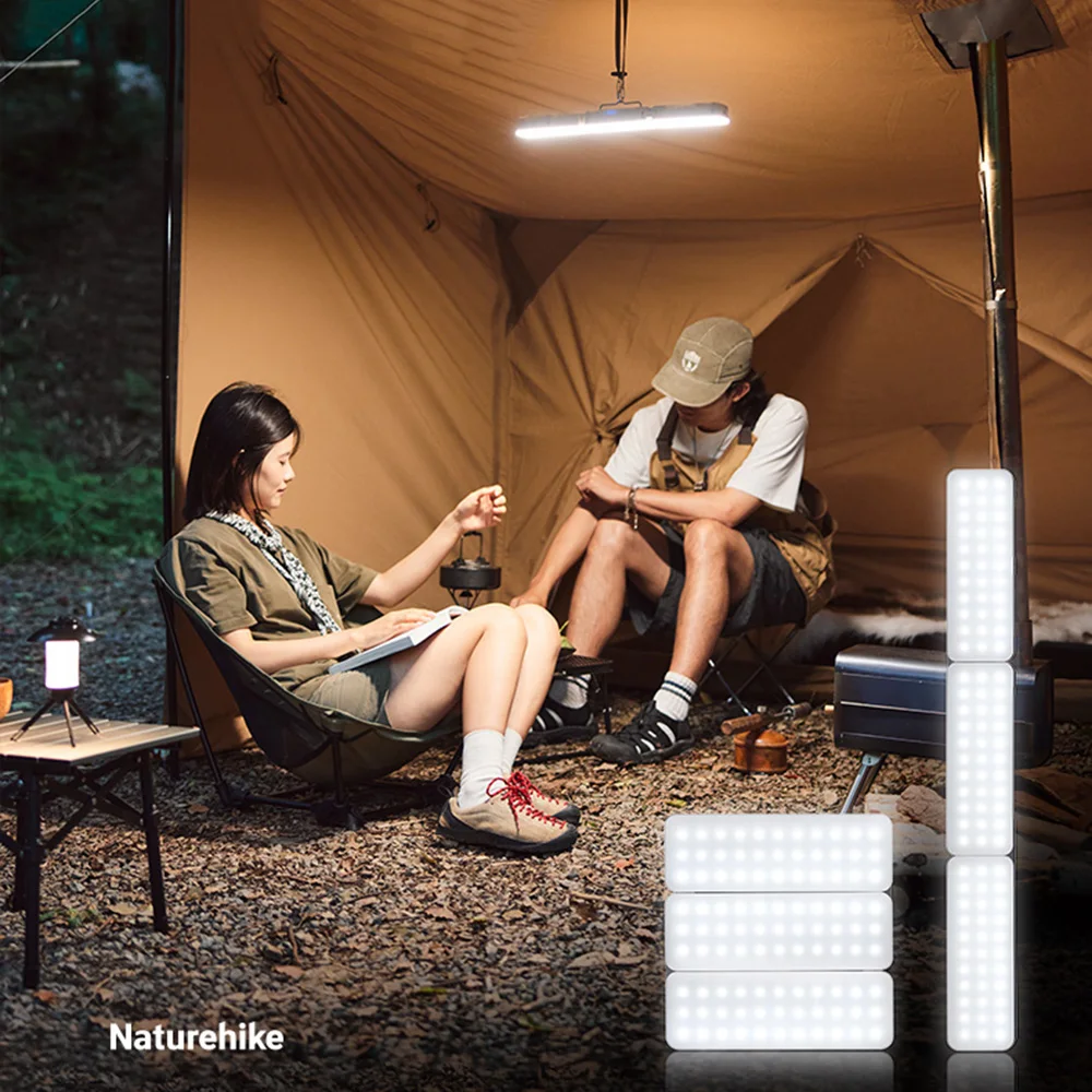 Naturehike Outdoor Camping Lights,Portable Waterproof Hanging Tent Lamp,Foldable USB Charging Hiking Travel Picnic Light