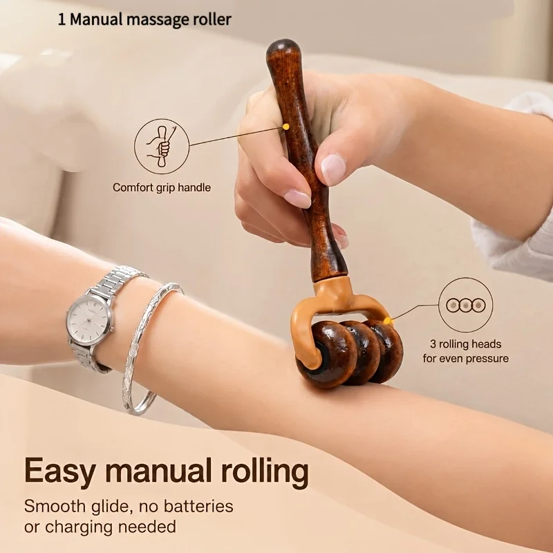 5/2-Pack Manual Massage Roller, Portable Handheld Muscle Massager, Suitable for Neck, Back, Shoulders, Hands, and Head, Ideal for Home, Office, Sports, and Fitness Use, Can Be Hung on Sports Water Bottles, Keys, Etc., Affordable and Cost-Effective, Halloween and Christmas Gifts.