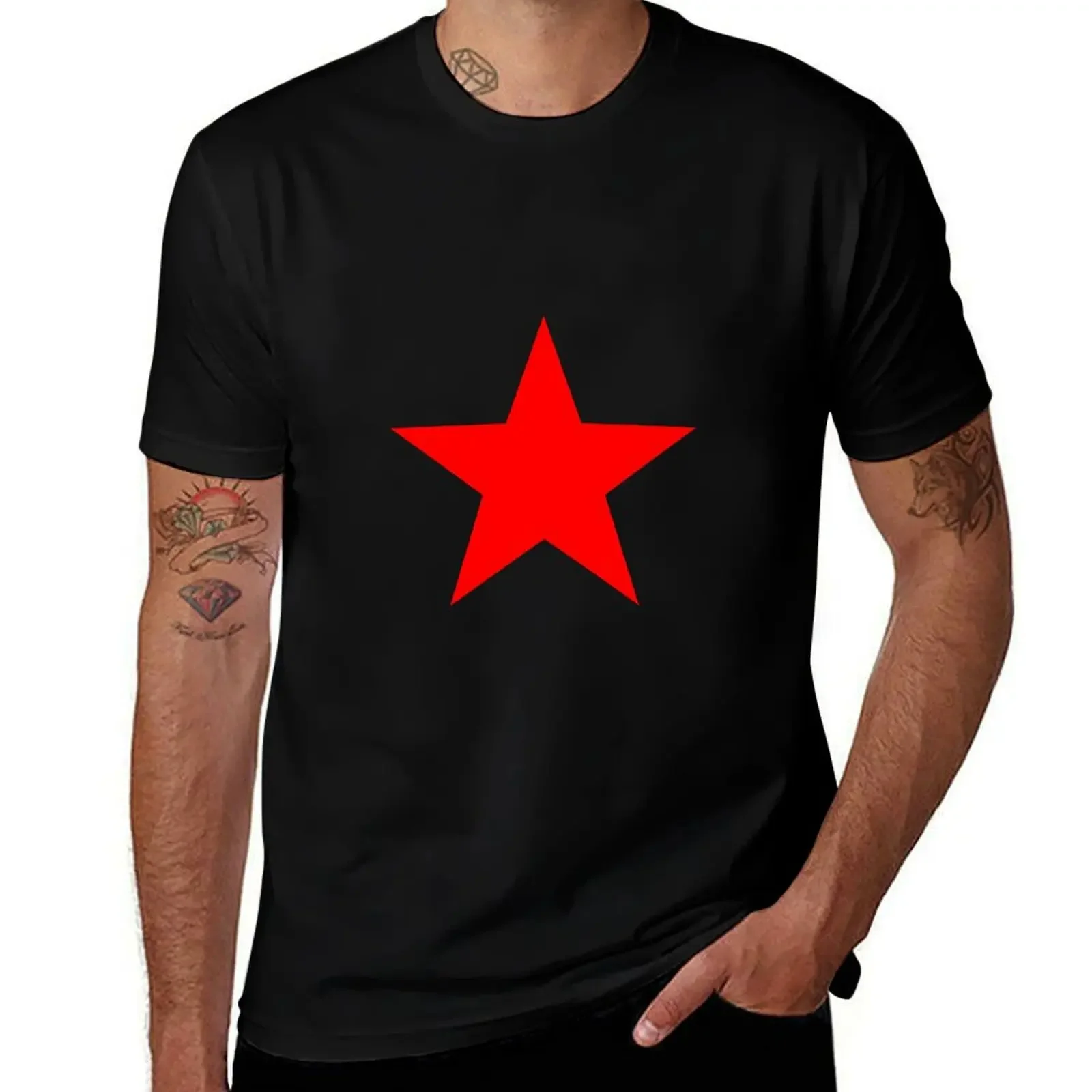 

Red star T-Shirt boys whites for a boy vintage men clothings