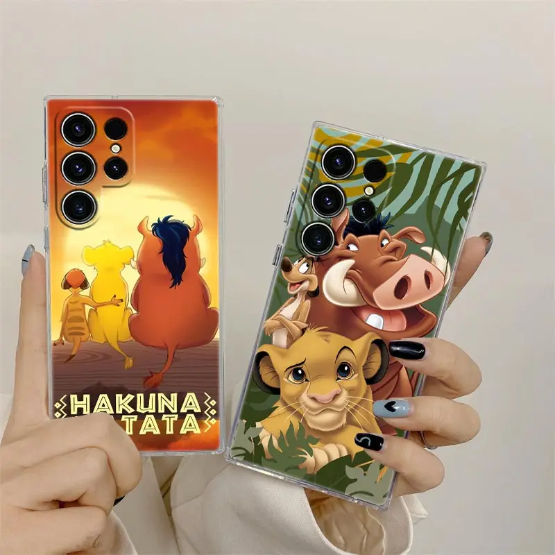 The Lion King HAKUNA MATATA Phone Case For Samsung S24 S23 Ultra S22 S20 Plus S21 FE Clear Cases Cover Galaxy S24Ultra S23 Funda