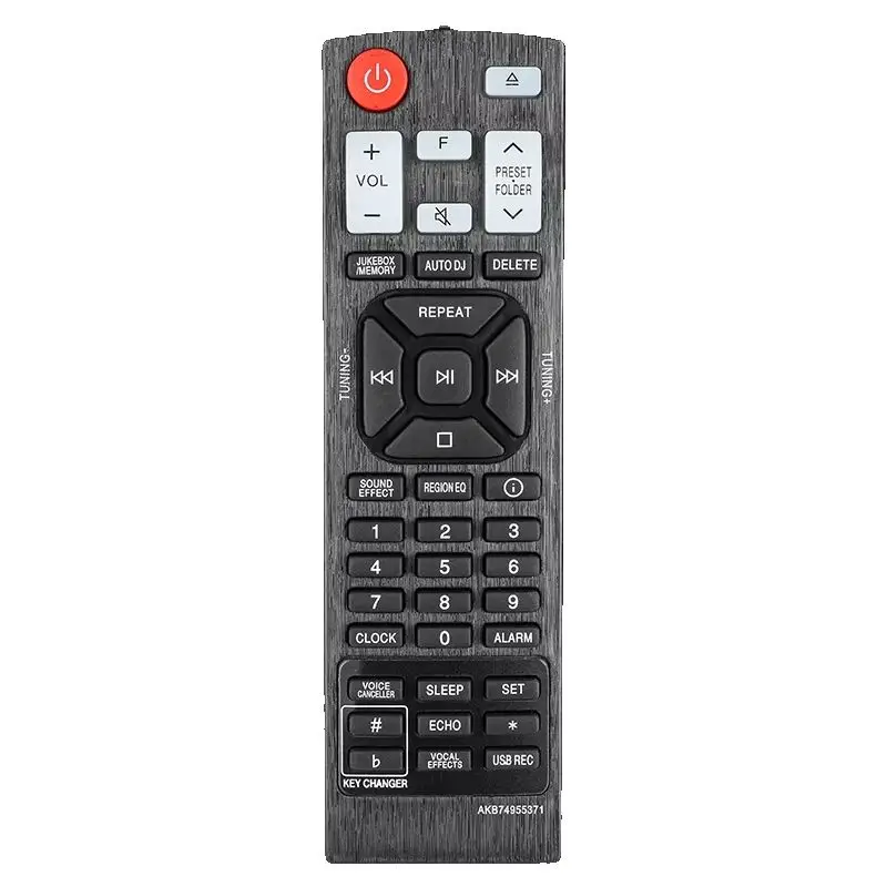 Control remoto AKB74955371 compatible con el sistema de mini Hi-Fi LG CK99 CKS99F, reemplazo para AKB74955336 AKB74955375 AKB74955376