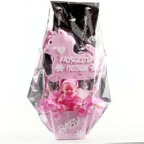 Murat Gift Newborn Girl Baby Small Cat Flower Arrangement