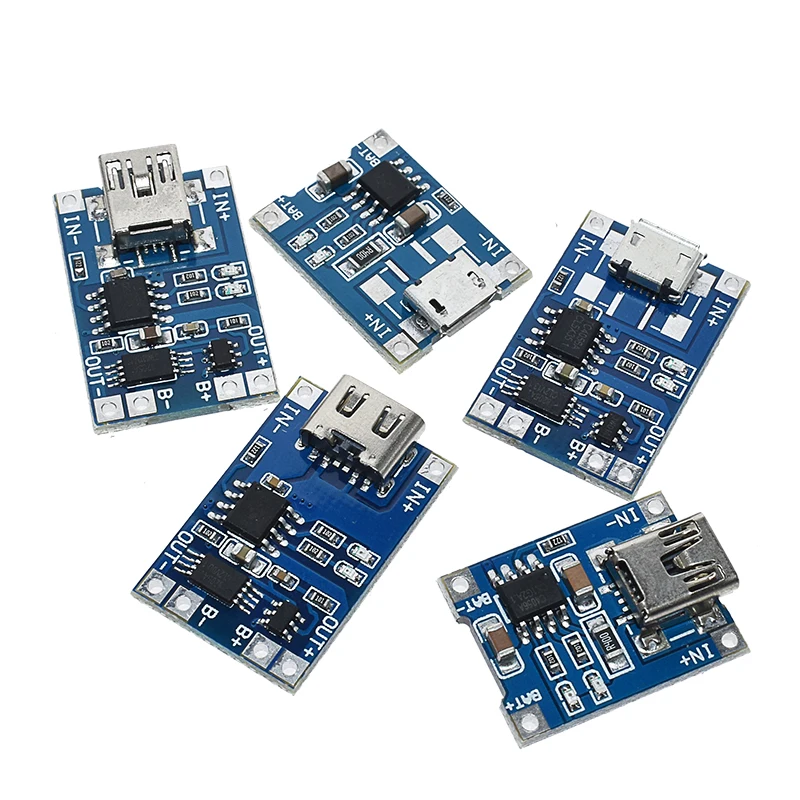 Placa de módulo de carga TP4056 18650 1A batería de litio y protección integrada protección contra sobrecorriente interfaz MICRO/MINI