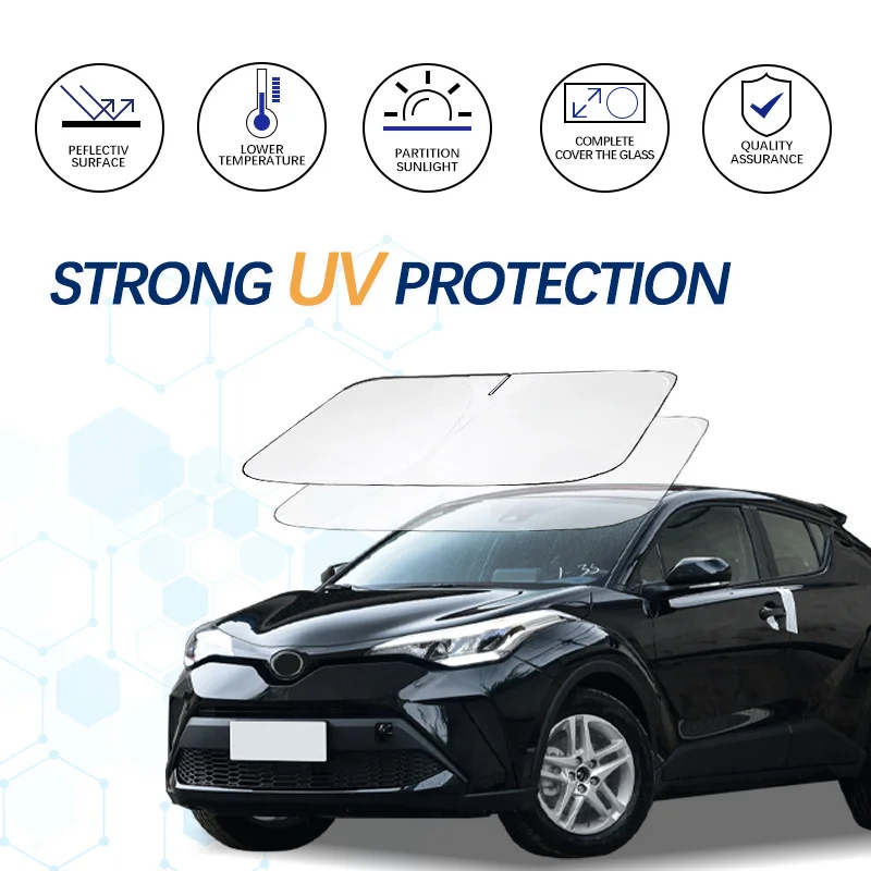 Car Windshield Sun Shade For Toyota CHR Sunshade Summer Visor Protector Foldable Blocks UV Rays Protection Accessories