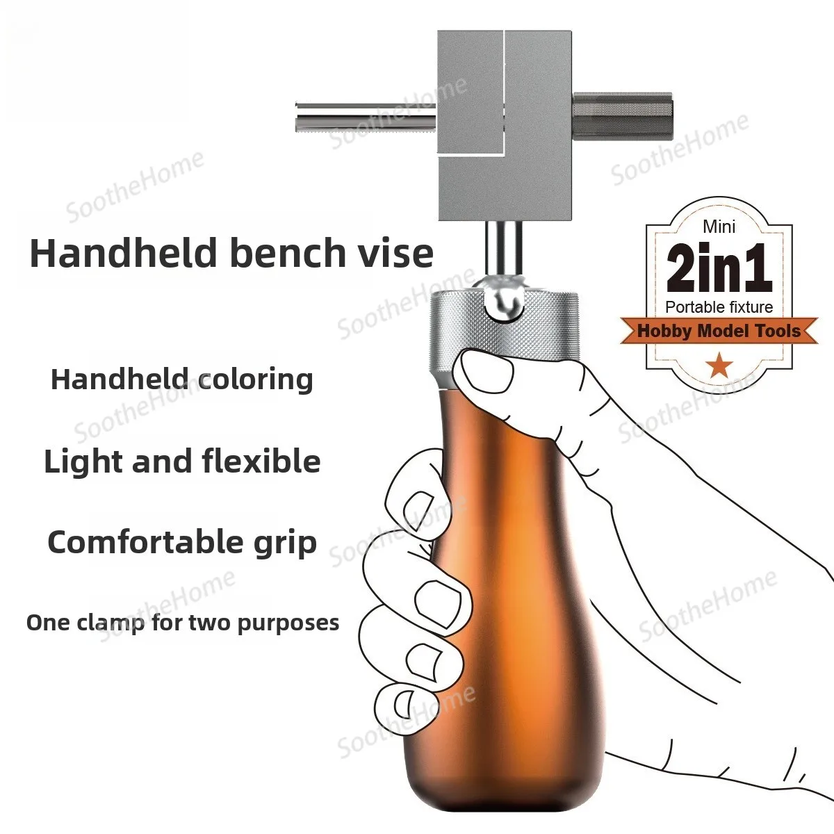 Model Tool, Handheld Small Bench Vise, Detachable Bench Vise, Soldier Coloring Auxiliary Fixture