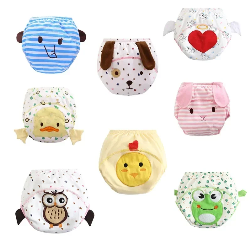 4pc/Lot Reusable Potty Training Pants Baby Infant Nappy Cloth Diapers Soft Cotton Baby Infants Diapers